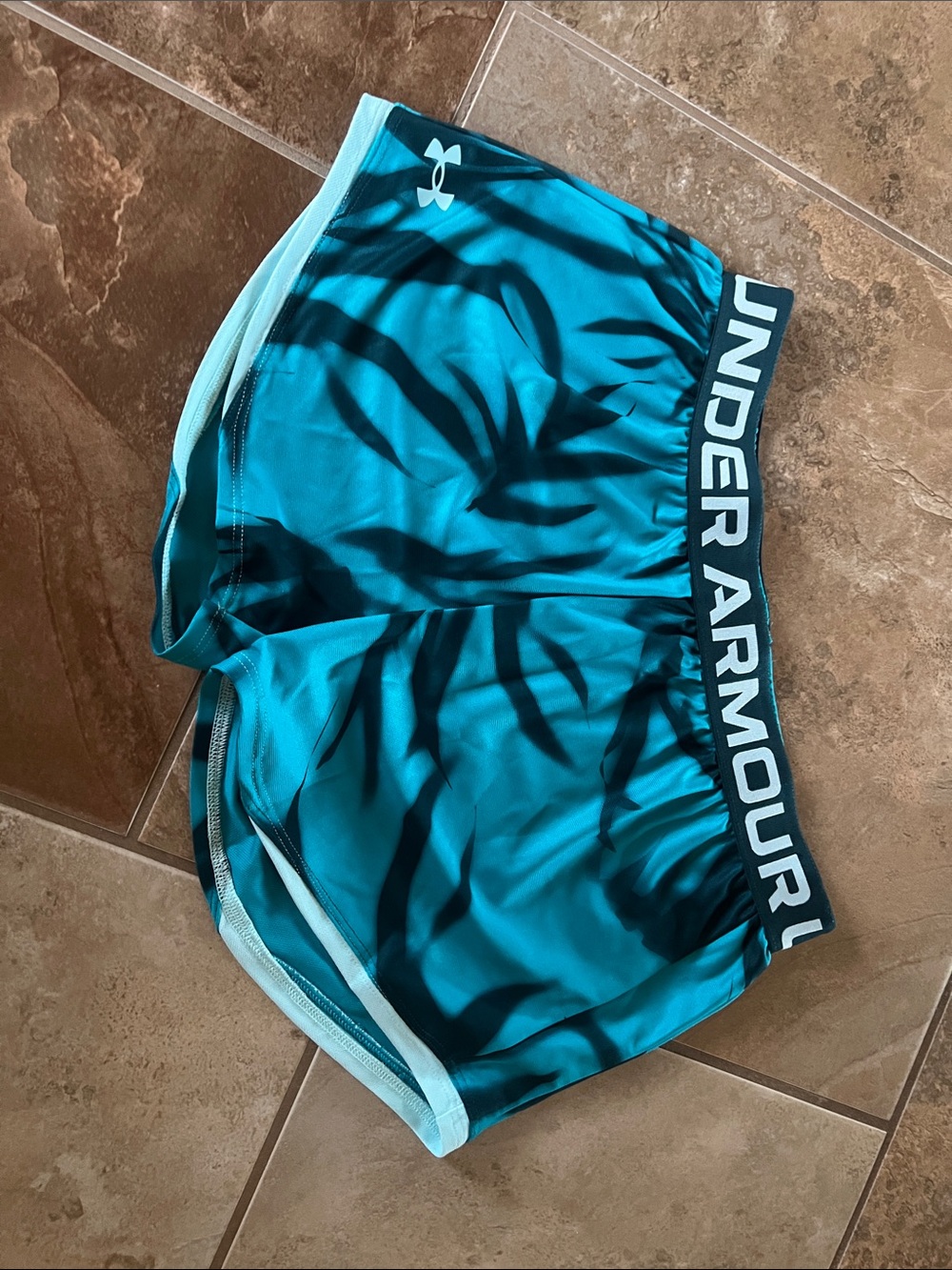 Under Armour Teal & Black Athletic Shorts